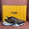 FND Monogram Trainers with Yellow Details - Black/Brown