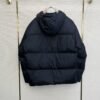 FND Hooded Puffer Jacket with Contrast Lining - Navy Blue