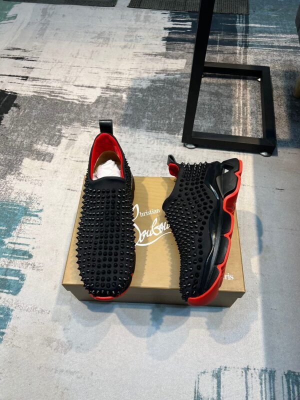 CLB Studded Slip-On Trainers with Chunky Sole - Black