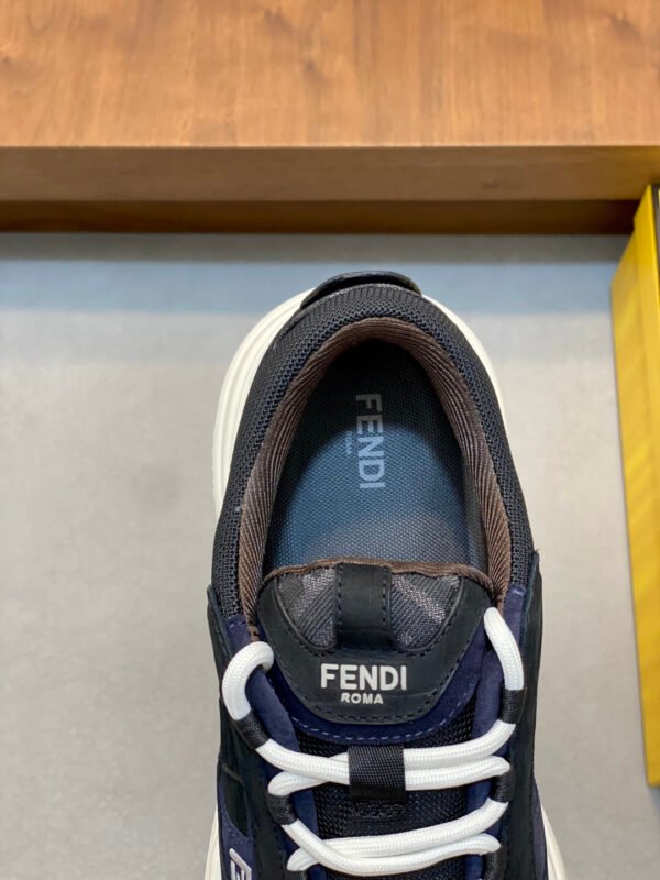 db9185d9 FND Low-Top Chunky Trainers with Raised Panel Detail - Black