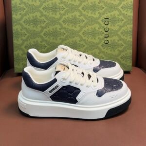 GCCI Trainers with Navy Embossed Monogram