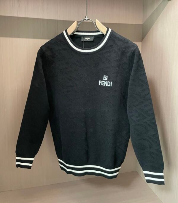 FND Embroidered Logo Crew Neck Jumper - Black