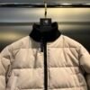 CG Puffer Jacket with Ribbed Collar - White