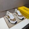 FND Low-Top Chunky Trainers with All Over Pattern - White/Brown
