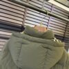 BRBY Hooded Padded Puffer Jacket - olive Green