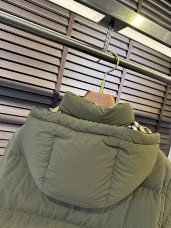 BRBY Hooded Padded Puffer Jacket - olive Green