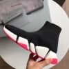BLNCG Sock-Style Trainers with Contrast Sole - Black/Pink