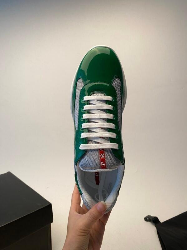 deaba249 PRDA Trainers with Mesh and Contrast Smooth Overlays - Green