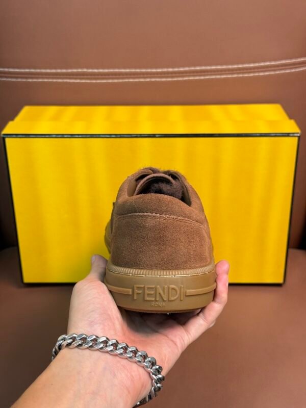 e10663ad FND Low-Top Trainers with Fuzzy Laces - Brown