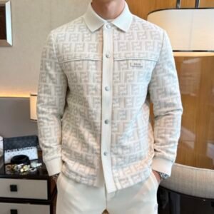 FND Textured Jacquard Jacket - White