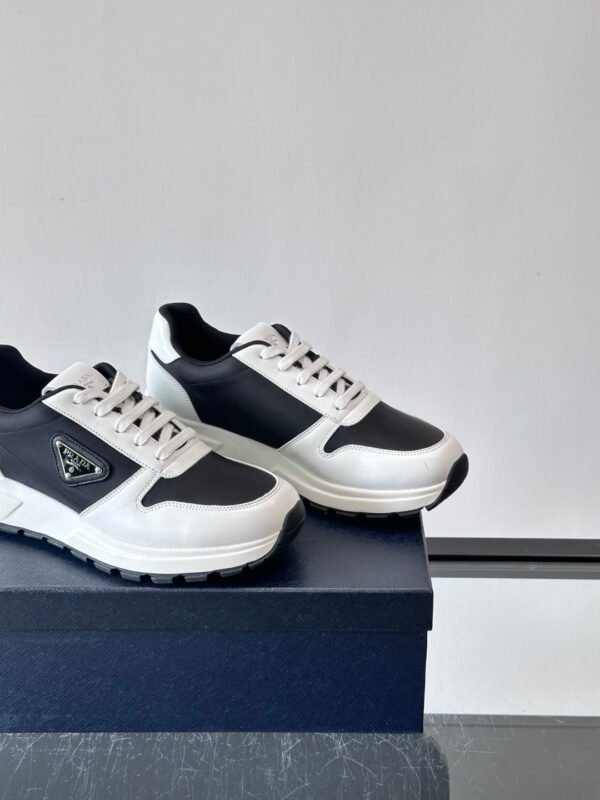 PRADA Low-Tap Trainers with Black and  White Contrast Panels