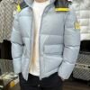 e247fed4 FND Hooded Puffer Jacket with Contrast Lining - White