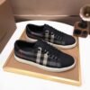 BRBY Low-Top Trainers with Check Pattern - Black
