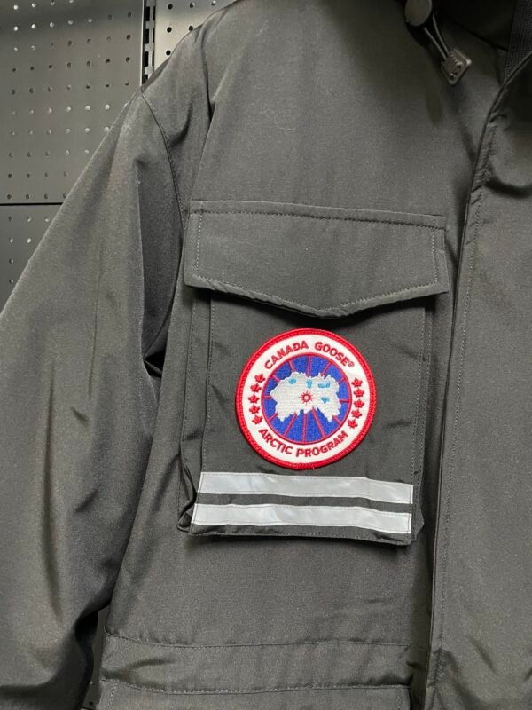 CG Utility Parka Coat with Fur-Trim Hood - Black