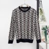 e2cd6761 FND All-Over Geometric Pattern Crew Neck Knit Jumper - Brown/Black