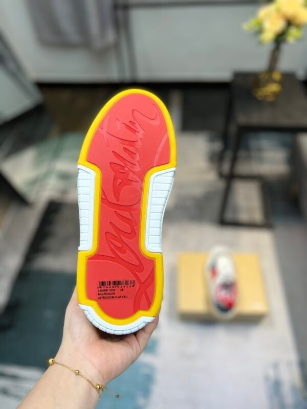 CLB Trainers with Multicolour Panel Details and Studded Heel