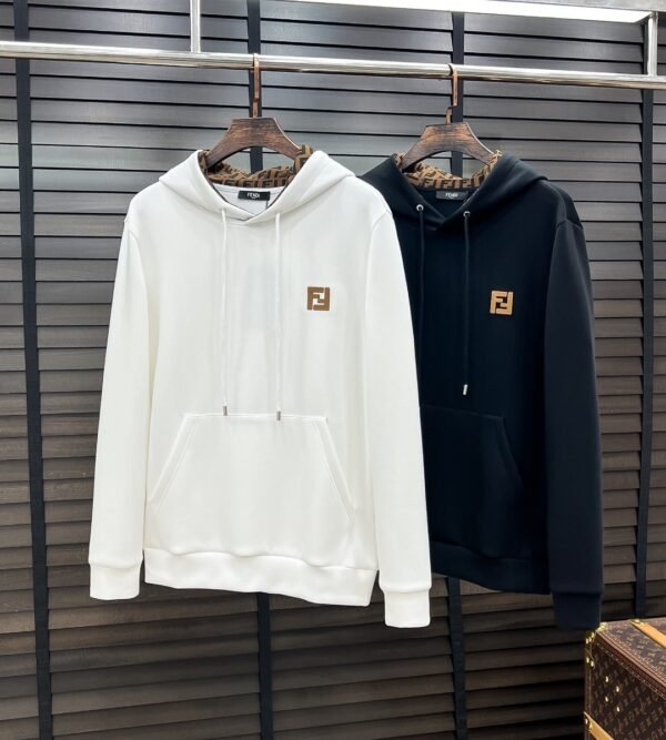 FND Pullover Hoodie with Chest Emblem Detail