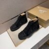 CLB High-Top Trainers in Black with Studded Toe and Side Panels