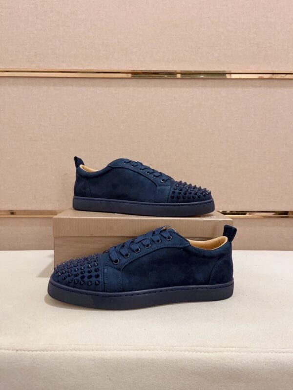 CLB Low-Top Trainers with Studded Toe Detail - Navy Blue