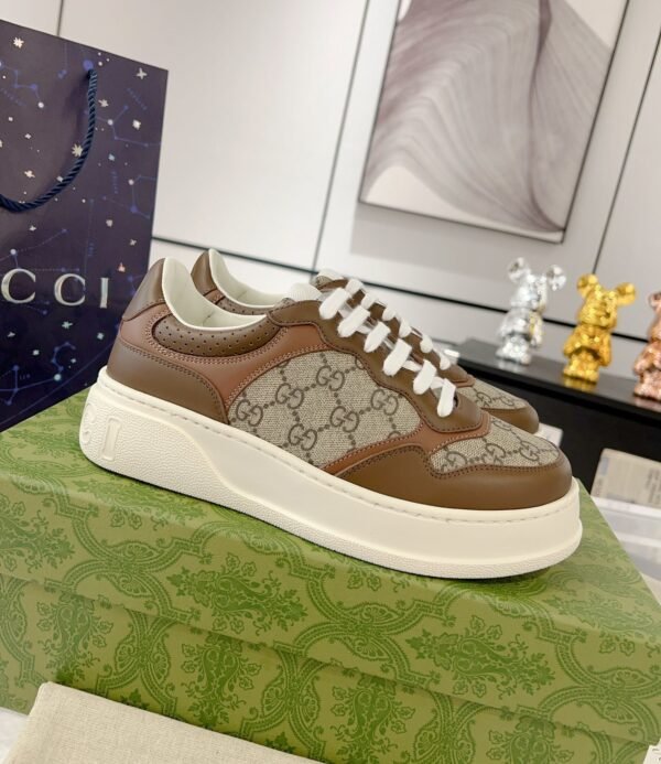 GCCI Low-Top Monogram Trainers - Brown