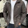 FND All-Over Monogram Hooded Zip-Up Jacket - Brown