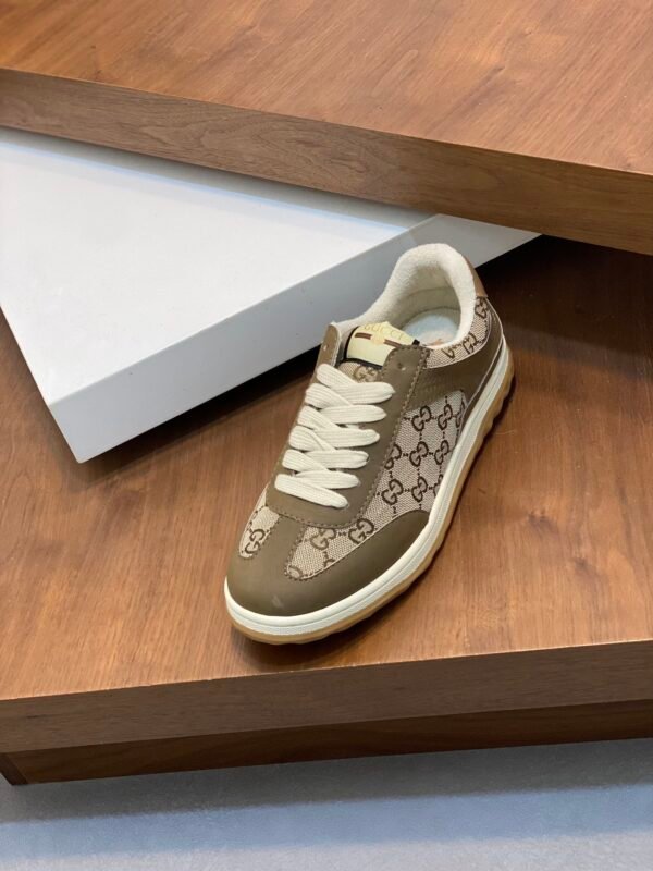 e616d902 GCCI Low-Top Monogram Trainers - Olive Brown