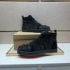 CLB High-Top Trainers in Black with Studded Toe and Side Panels