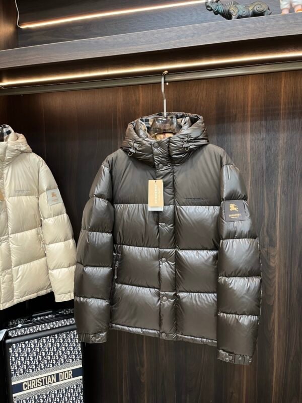 BRBY Hooded Puffer Jacket - Dark Brown