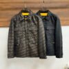 FND All-Over Monogram Button Front Jacket