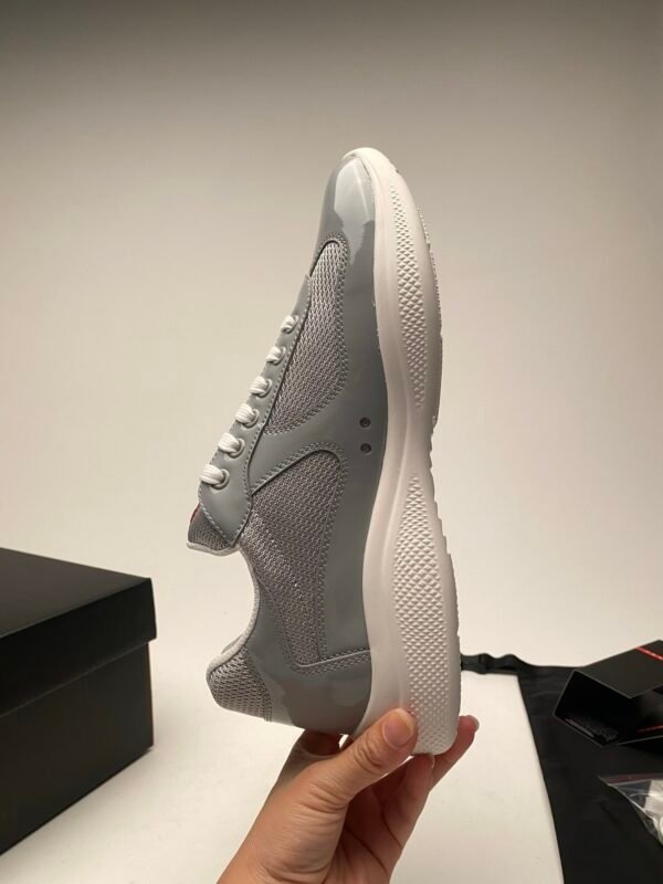 e90ca727 PRDA Trainers with Mesh Panels and Contrast Smooth Overlays - Grey