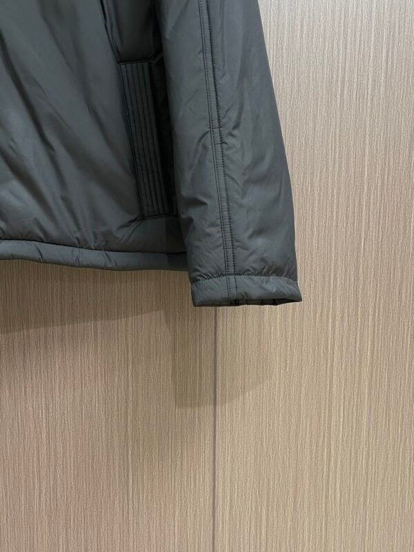 FND Snap-Button Jacket with Contrast Patterned Lining - Black