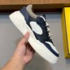 FND Low-Top Trainers with Subtle Brown Accents - Navy/White