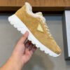 PRDA Low-Top Trainers with Plush Lined Collar - Beige