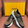 FND Monogram Trainers with Yellow Details - Black/Brown