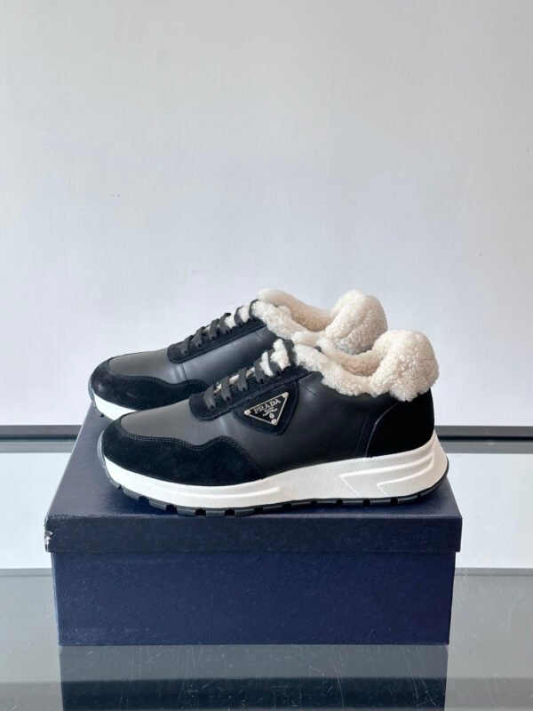 ebac1c32 PRDA Low-Top Trainers with Plush Lined Collar - Black