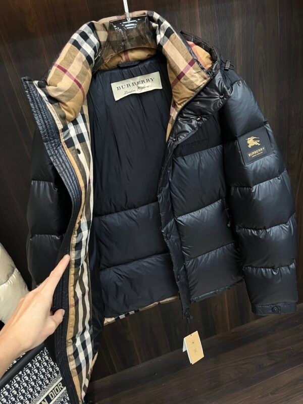 BRBY Hooded Puffer Jacket - Black