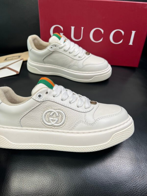 GCCI Trainers with Logo Patch Detail - White