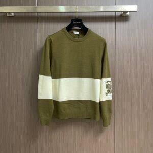 BRBY Colour-Block Crew Neck Jumper - Green