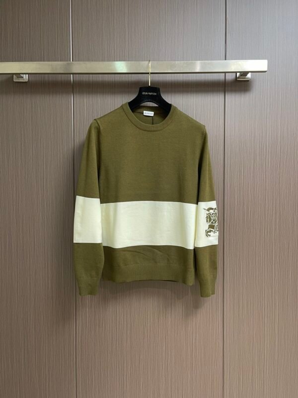BRBY Colour-Block Crew Neck Jumper - Green