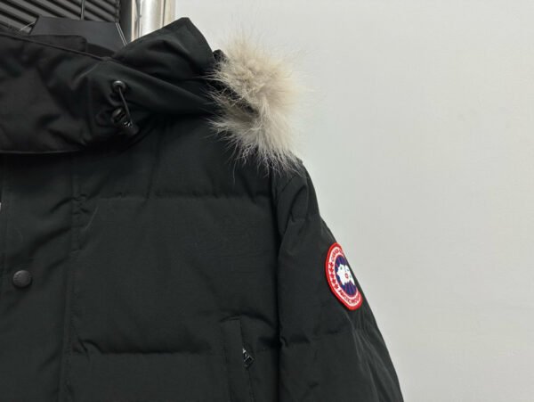 CG Hooded Puffer Jacket with Faux Fur Trim - Black