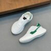 GCCI Trainers with Contrast Panels and Textured Sole - White/Green