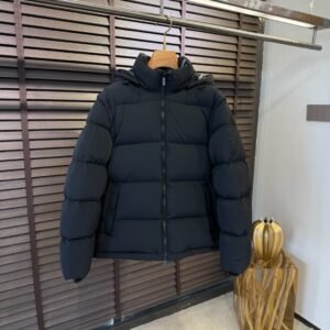 BRBY Hooded Padded Puffer Jacket - Black