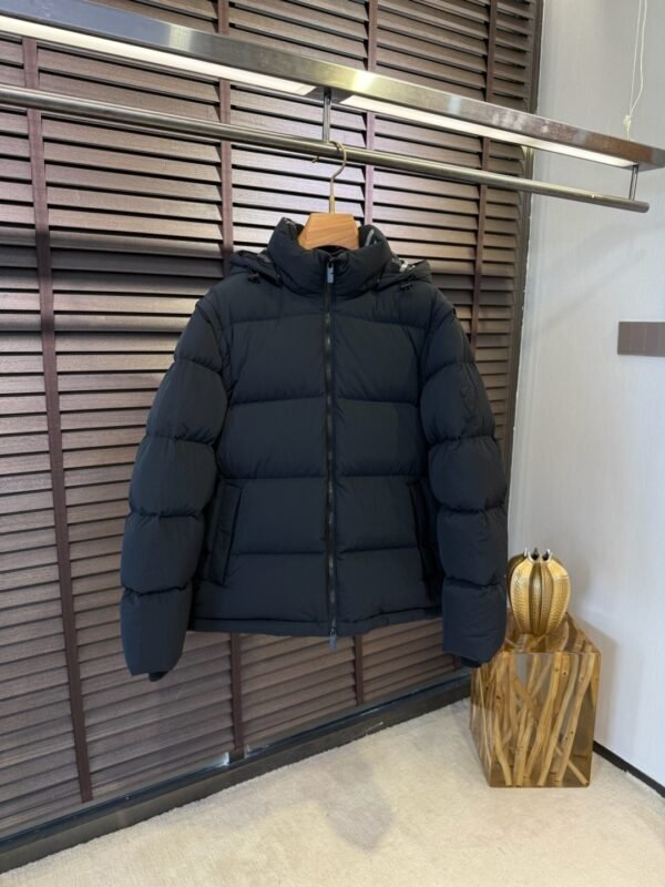 BRBY Hooded Padded Puffer Jacket - Black