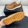 edb8c022 PRDA Low-Top Trainers with Contrast Panels - Brown