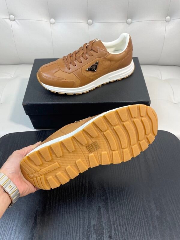 edb8c022 PRDA Low-Top Trainers with Contrast Panels - Brown