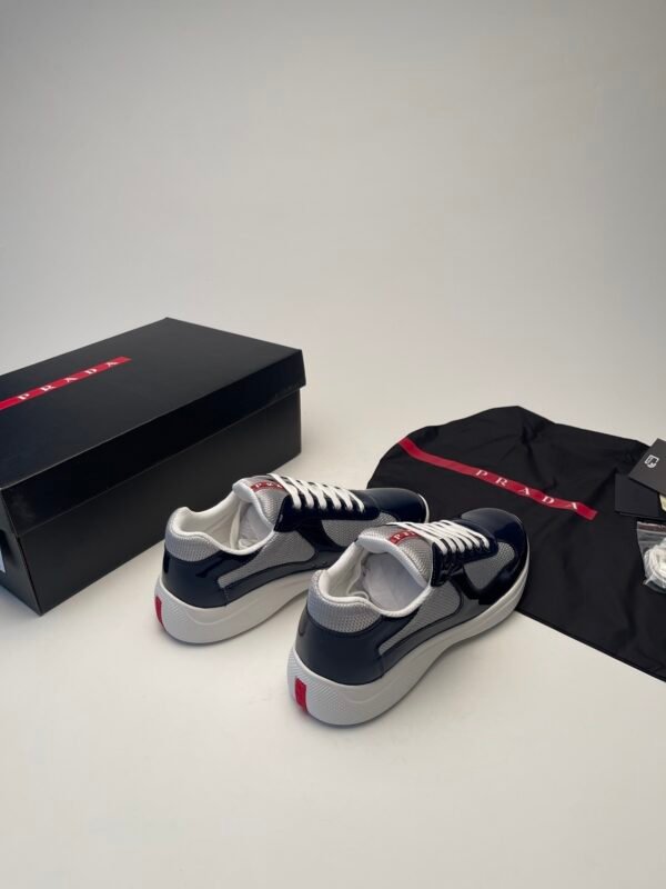 PRDA Trainers with Mesh Panels and Contrast Smooth Overlays - Navy Blue