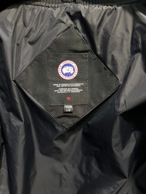 CG Puffer Jacket with Ribbed Collar - Black