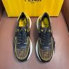 FND Monogram Trainers with Yellow Details - Black/Brown