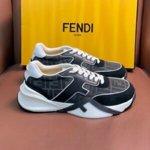 f11b4e93 (1) FND Monogram Trainers with White Details - Black