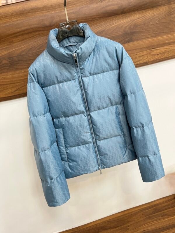 CD Quilted Puffer Jacket- Blue